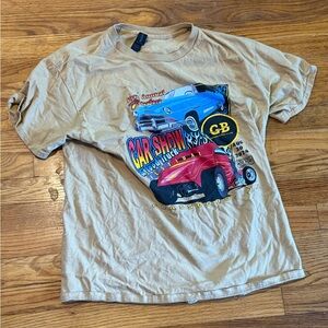 Gildan Light Tan Heavy vintage car show Cotton T-Shirt
